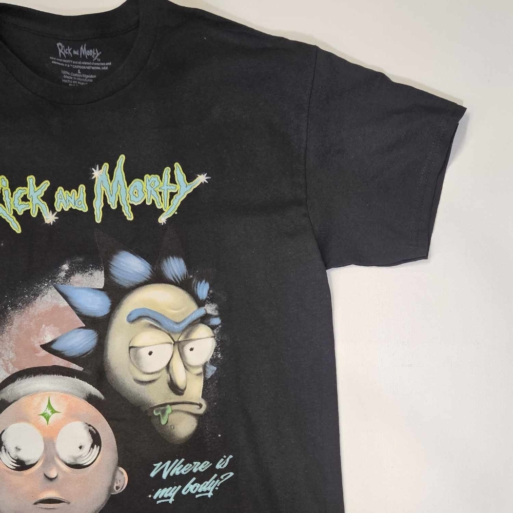 Rick And Morty Cartoon Network T-Shirt Mens Large Graphic Cartoon Casua Tee NEW - Picture 6 of 7